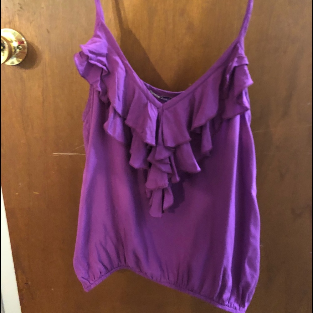 Purple ruffle tank
